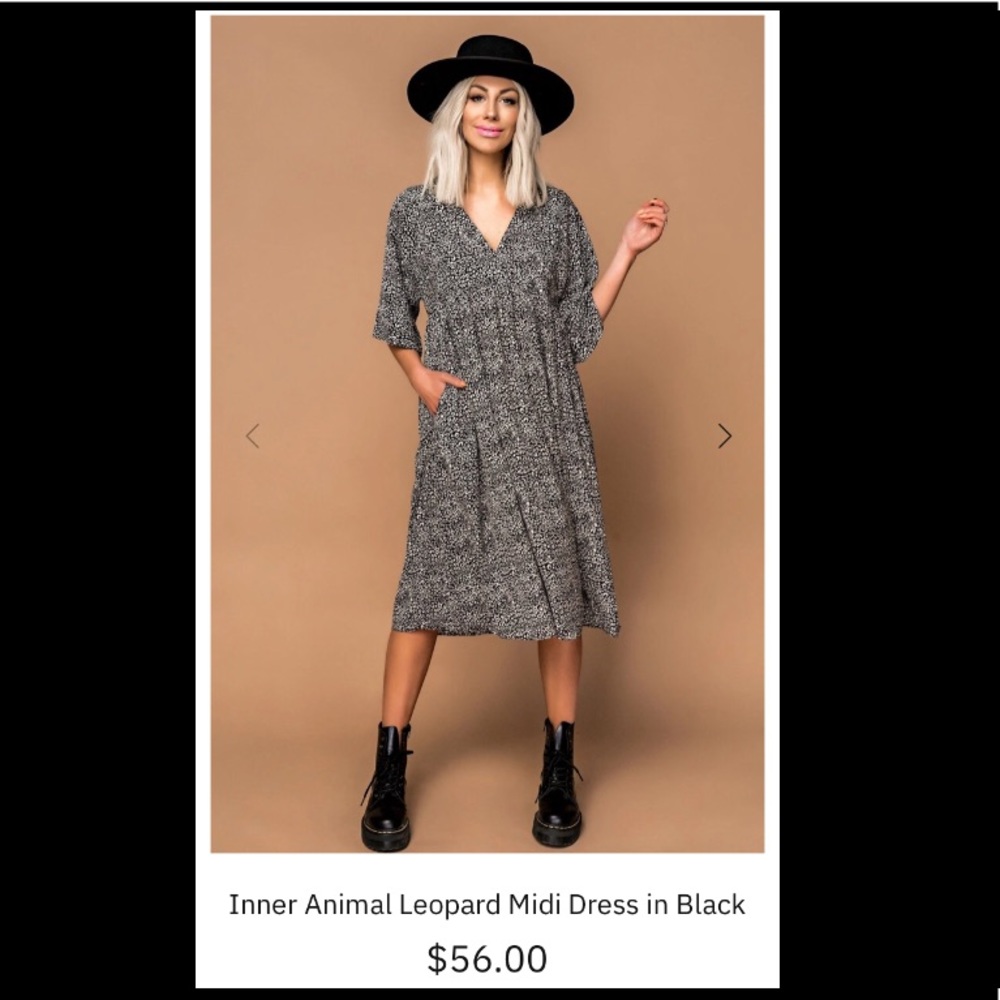 Dressed In LALA INNER ANIMAL LEOPARD PRINT DRESS